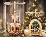 Eika Premium 100% Beeswax Tree Candles - Pack of 20 Honey Colored Natural Christmas Wax Candles for Pyramids, Carousels & Chimes - Made in Europe