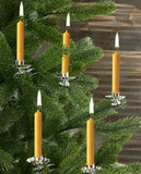 Eika Premium 100% Beeswax Tree Candles - Pack of 20 Honey Colored Natural Christmas Wax Candles for Pyramids, Carousels & Chimes - Made in Europe
