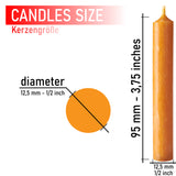 BRUBAKER 10% Beeswax Christmas Tree Candles for Pyramids & Chimes - Honey colored - Pack of 20 in a Gift Box