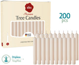 Eika Premium Christmas Tree Candles - Set of 20 Traditional Christmas Wax Candles for Pyramids, Carousels & Chimes - Made in Europe - Solid Colored - Champagne