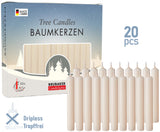 BRUBAKER Christmas Tree Candles for Pyramids & Chimes - Champagne - Pack of 20 in a Gift Box