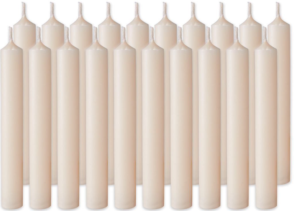 BRUBAKER Mini Taper Candles 20 pcs - Champagne - 3.75 x 0.5 Inches Unscented Candles for Rituals, Spells, Witchcraft, Wedding, Home Decor and Party