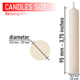 BRUBAKER Mini Taper Candles 20 pcs - Champagne - 3.75 x 0.5 Inches Unscented Candles for Rituals, Spells, Witchcraft, Wedding, Home Decor and Party
