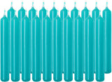 BRUBAKER Mini Taper Candles 20 pcs - Turquoise - 3.75 x 0.5 Inches Unscented Candles for Rituals, Spells, Witchcraft, Wedding, Home Decor and Party