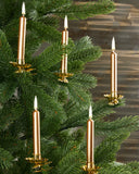 Eika Premium Christmas Tree Candles - Set of 20 Traditional Christmas Wax Candles for Pyramids, Carousels & Chimes - Made in Europe - Gold