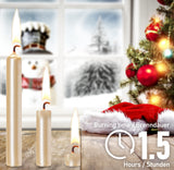 BRUBAKER Tree Candles - Pack of 20 - Pale Gold - 3¾ x ½ Inches - Made in Europe - Christmas Wax Candles for Pyramids, Carousels & Chimes