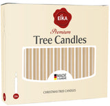 Eika Premium Christmas Tree Candles - Set of 20 Traditional Christmas Wax Candles for Pyramids, Carousels & Chimes - Made in Europe - Pale Gold Metallic