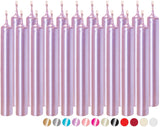 BRUBAKER Mini Taper Candles 20 pcs - Lilac - 3.75 x 0.5 Inches Unscented Candles for Rituals, Spells, Witchcraft, Wedding, Home Decor and Party