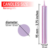 BRUBAKER Tree Candles - Pack of 20 - Purple - 3¾ x ½ Inches - Made in Europe - Christmas Wax Candles for Pyramids, Carousels & Chimes