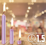 BRUBAKER Tree Candles - Pack of 20 - Purple - 3¾ x ½ Inches - Made in Europe - Christmas Wax Candles for Pyramids, Carousels & Chimes