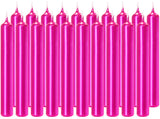 BRUBAKER Tree Candles - Pack of 20 - Pink - 3¾ x ½ Inches - Made in Europe - Christmas Wax Candles for Pyramids, Carousels & Chimes