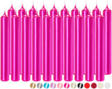 BRUBAKER Tree Candles - Pack of 20 - Pink - 3¾ x ½ Inches - Made in Europe - Christmas Wax Candles for Pyramids, Carousels & Chimes
