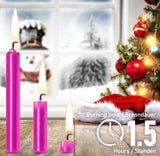BRUBAKER Tree Candles - Pack of 20 - Pink - 3¾ x ½ Inches - Made in Europe - Christmas Wax Candles for Pyramids, Carousels & Chimes
