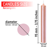 BRUBAKER Mini Taper Candles 20 pcs - Rosé Gold - 3.75 x 0.5 Inches Unscented Candles for Rituals, Spells, Witchcraft, Wedding, Home Decor and Party