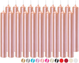 BRUBAKER Mini Taper Candles 20 pcs - Rosé Gold - 3.75 x 0.5 Inches Unscented Candles for Rituals, Spells, Witchcraft, Wedding, Home Decor and Party