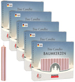BRUBAKER Tree Candles - Pack of 20 - Rose Gold - 3¾ x ½ Inches - Made in Europe - Christmas Wax Candles for Pyramids, Carousels & Chimes