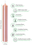 BRUBAKER Tree Candles - Pack of 20 - Rose Gold - 3¾ x ½ Inches - Made in Europe - Christmas Wax Candles for Pyramids, Carousels & Chimes