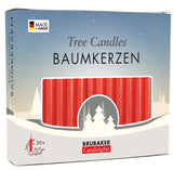 BRUBAKER Christmas Tree Candles for Pyramids Angel Chimes - Red - Pack of 20 in a Gift Box