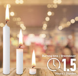 BRUBAKER Mini Taper Candles 20 pcs - White - 3.75 x 0.5 Inches Unscented Candles for Rituals, Spells, Witchcraft, Wedding, Home Decor and Party