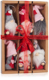 BRUBAKER 6-Piece Set Decoration Heart Gnomes Pendant Made of Wood and Knit - Tree Pendant Christmas - Valentine’s Day Gift Pink Red - Tree Ornament or Heart Decoration in Gift Box