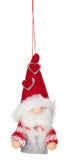 BRUBAKER 6-Piece Set Decoration Heart Gnomes Pendant Made of Wood and Knit - Tree Pendant Christmas - Valentine’s Day Gift Pink Red - Tree Ornament or Heart Decoration in Gift Box