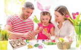 BRUBAKER 24-Piece Decorative Easter Pendants - About 2.4 Inches - Easter Eggs, Bunnies and Chickens Deco Hanger - Wooden Deco for DIY Crafts Easter Parties or Other Spring Decorations