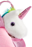 BRUBAKER Rainbow Plush Unicorn in Handbag - 8 Inches - Soft Toy in Bag - Cuddly Toy - Stuffed Animal - Pink