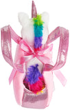 BRUBAKER Rainbow Plush Unicorn in Handbag - 8 Inches - Soft Toy in Bag - Cuddly Toy - Stuffed Animal - Pink