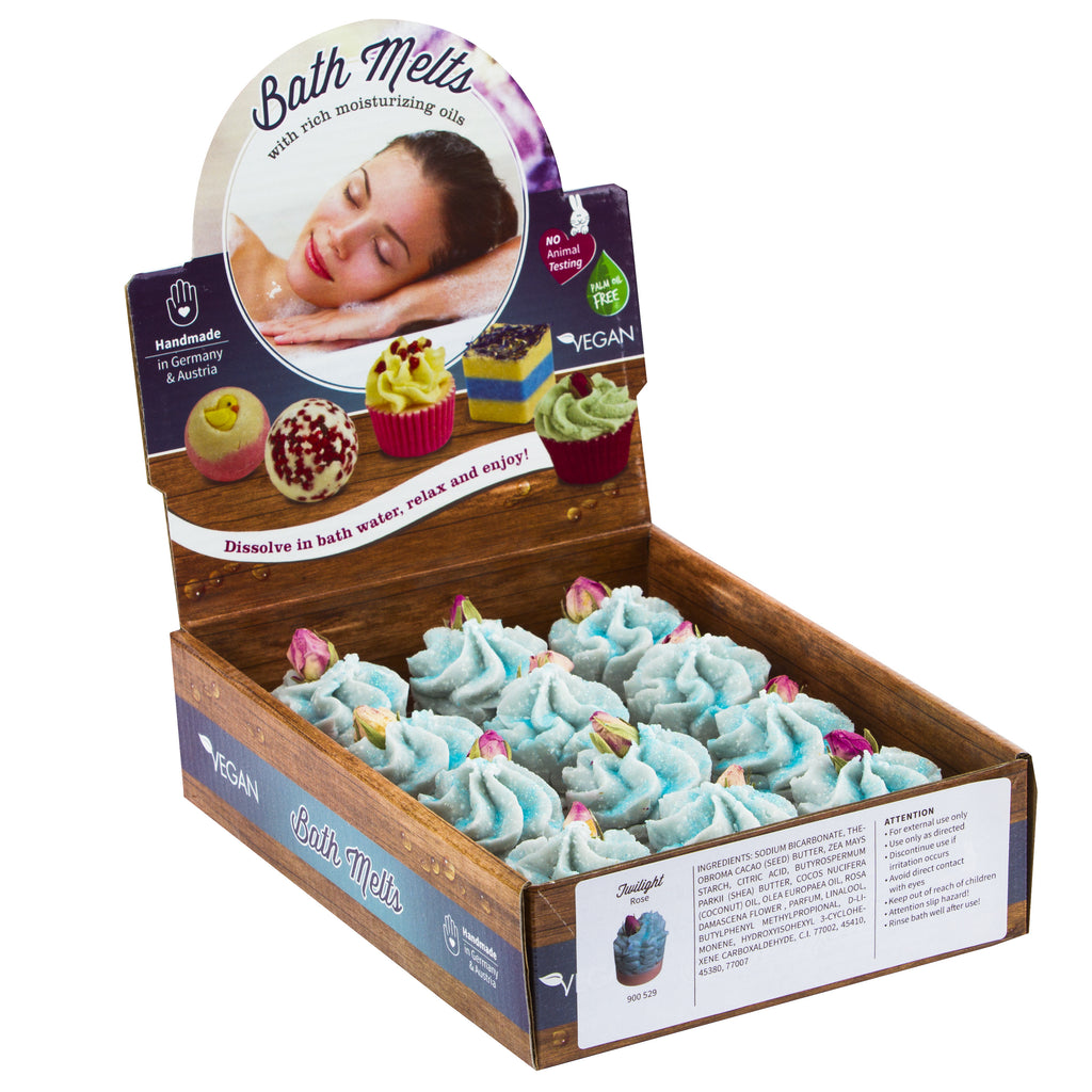 BRUBAKER "Twilight (Rose)" Bath Melts 12pcs /Box  - Vegan - Organic - Handmade