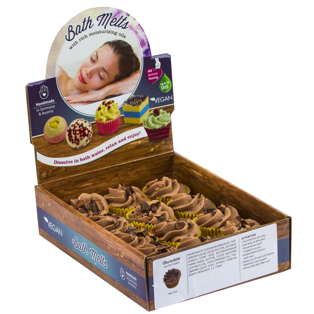 BRUBAKER "Chocochino (Vanilla Cookie)" Bath Melts 12pcs /Box  - Vegan - Organic - Handmade