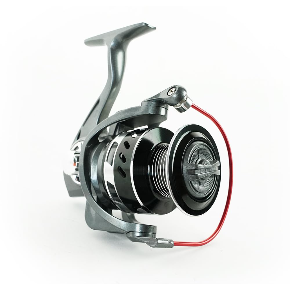 BRUBAKER Perfection Spinning Reel - Precision Fishing with Metal Handle, Durable Construction, Thick Bail, Stainless Ste