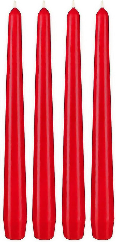 BRUBAKER 10 Inch Taper Candles - Dripless & Unscented - Made in Europe - 7.5 Hour Burn Time - Colored Wax Candles Perfect for Candle Holders and Candelabras