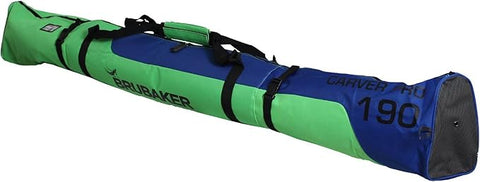 Padded Ski Bag Carver Pro 2.0 with Strong 2-Way Zip and Compression Straps Green Blue