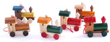 BRUBAKER 24-Pieces Mixed Tree Ornaments Set - Trains, Nutcrackers, Santa Claus & Sleds - Hanging Figurines