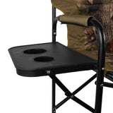 BRUBAKER Outdoor Folding Director's Chair with Side Table - Camouflage Design, Compact and Portable, Sturdy Construction