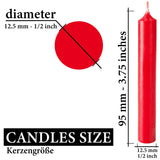 KANEA Premium Tree Candles - Christmas Wax Candles for Pyramids, Carousels & Chimes - 3.75 x 0.5 Inches - Made in Europe