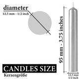 KANEA Premium Tree Candles - Christmas Wax Candles for Pyramids, Carousels & Chimes - 3.75 x 0.5 Inches - Made in Europe