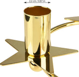 BRUBAKER Advent Wreath - Candle Holder for 4 Pcs Candle - 9 Inches Christmas Decoration with Star Design for Christmas Festival, Home Party and Church Decor