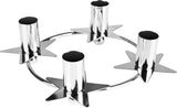 BRUBAKER Advent Wreath - Candle Holder for 4 Pcs Candle - 9 Inches Christmas Decoration with Star Design for Christmas Festival, Home Party and Church Decor