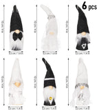 BRUBAKER Wedding Decoration Figures - Set of 6 Gnome Pendants made of Wood and Rope with Suit and Wedding Dress - Gift T