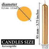 KANEA Premium Tree Candles - Christmas Wax Candles for Pyramids, Carousels & Chimes - 3.75 x 0.5 Inches - Made in Europe