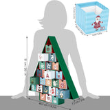 BRUBAKER Christmas Tree 2024 Advent Calendar - DIY Fillable Christmas Countdown with 24 Doors for Gifts, Candy, and Surp