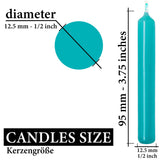 KANEA Premium Tree Candles - Christmas Wax Candles for Pyramids, Carousels & Chimes - 3.75 x 0.5 Inches - Made in Europe