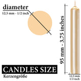 KANEA Premium Tree Candles - Christmas Wax Candles for Pyramids, Carousels & Chimes - 3.75 x 0.5 Inches - Made in Europe