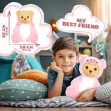 BRUBIES Teddy Pig - 10 Inch Teddy Bear in Pig Costume with Hood - Cuddly Toy for Cosy Adventures - Stuffed Animal for Children