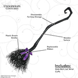 UNDERWRAPS Costumes - Witch Broom Black Costume Accessory - Accessory