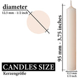 KANEA Premium Tree Candles - Christmas Wax Candles for Pyramids, Carousels & Chimes - 3.75 x 0.5 Inches - Made in Europe