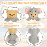 BRUBIES Teddy Elephant - 10 Inch Teddy Bear in Elephant Costume with Hood - Cuddly Toy for Cosy Adventures - Stuffed Animal for Children