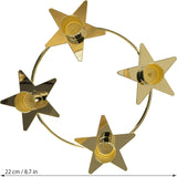 BRUBAKER Advent Wreath - Candle Holder for 4 Pcs Candle - 9 Inches Christmas Decoration with Star Design for Christmas Festival, Home Party and Church Decor