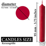 KANEA Premium Tree Candles - Christmas Wax Candles for Pyramids, Carousels & Chimes - 3.75 x 0.5 Inches - Made in Europe